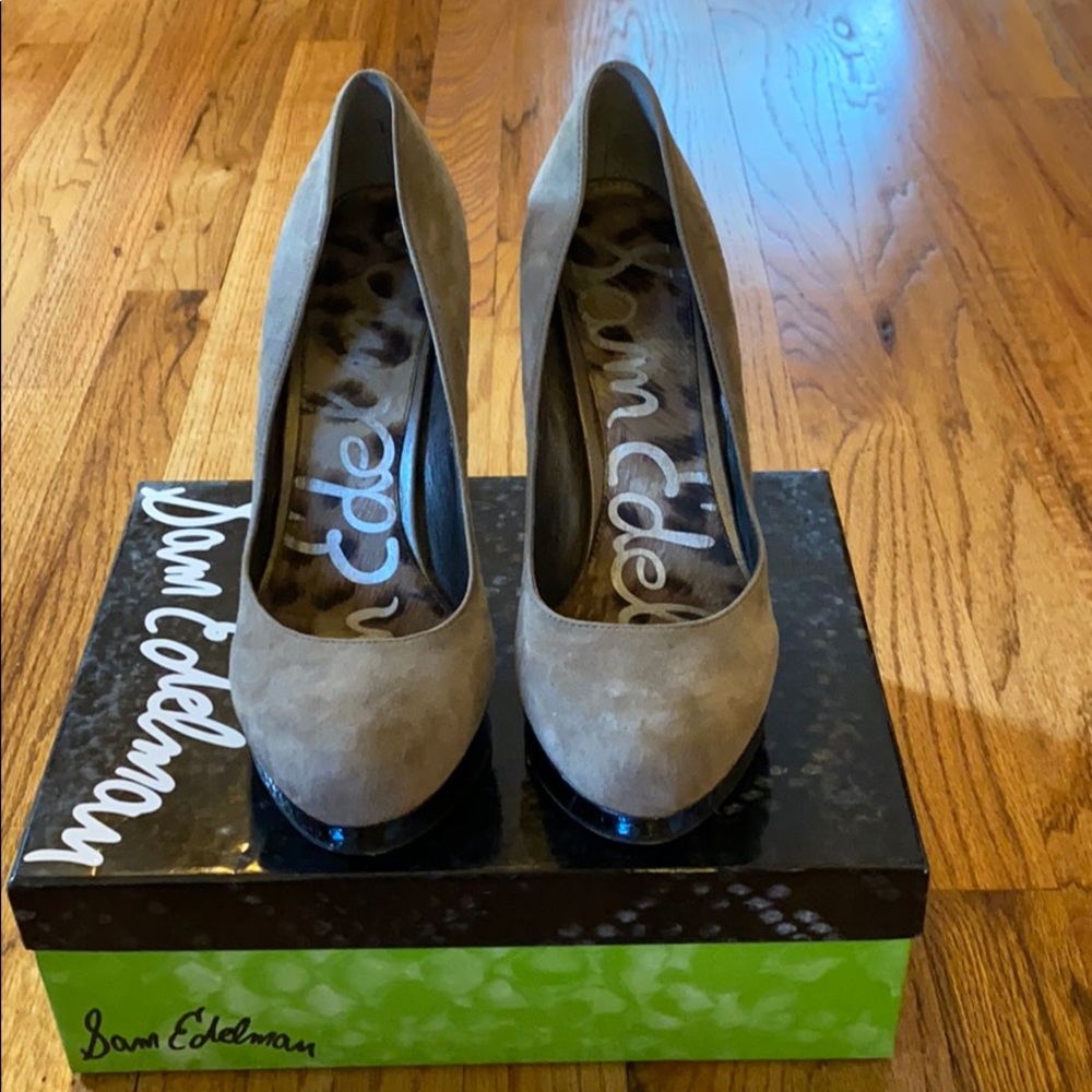 Sam Edelman Ulysses, Putty Kidsuede platform shoes